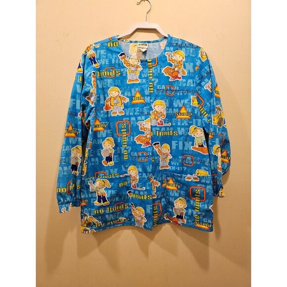 Women's Bob The Builder Scrub Top Size Small - Picture 1 of 7